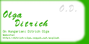 olga ditrich business card